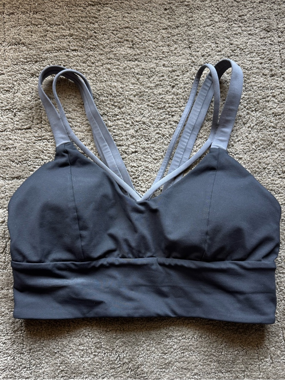 Lululemon Strappy Light Support Bralette - Black/Gray